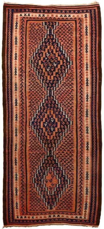 Antik Kelim Teppich 286x128 - Image 1