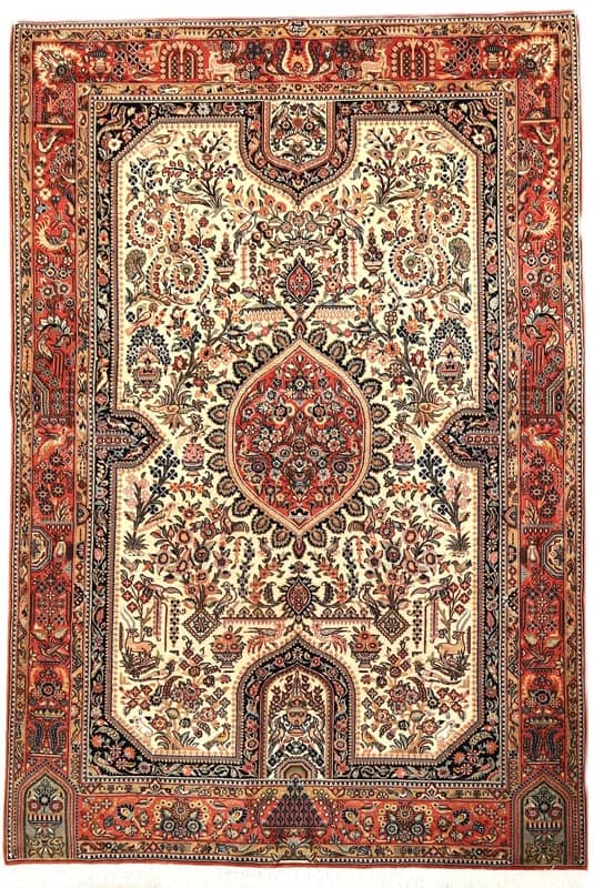 Antique Qum Jamshide Carpet  208x140 - Image 1