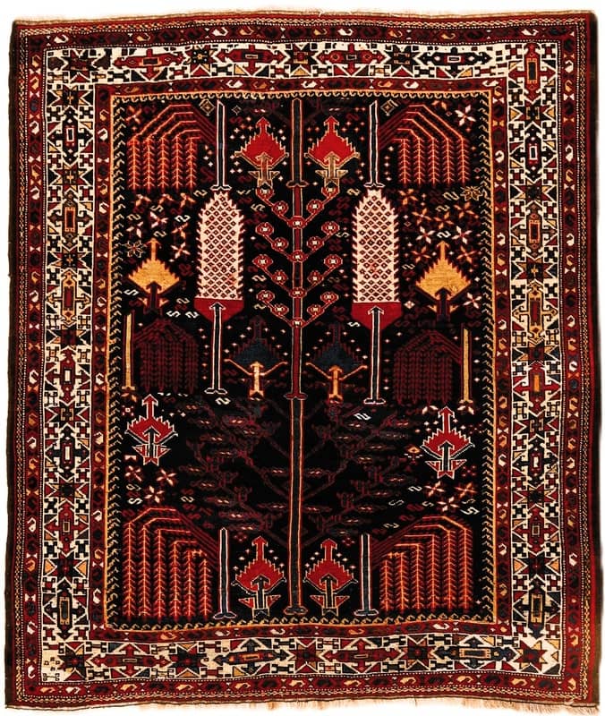 Antike  Khamseh Teppich 180x156 - Image 1