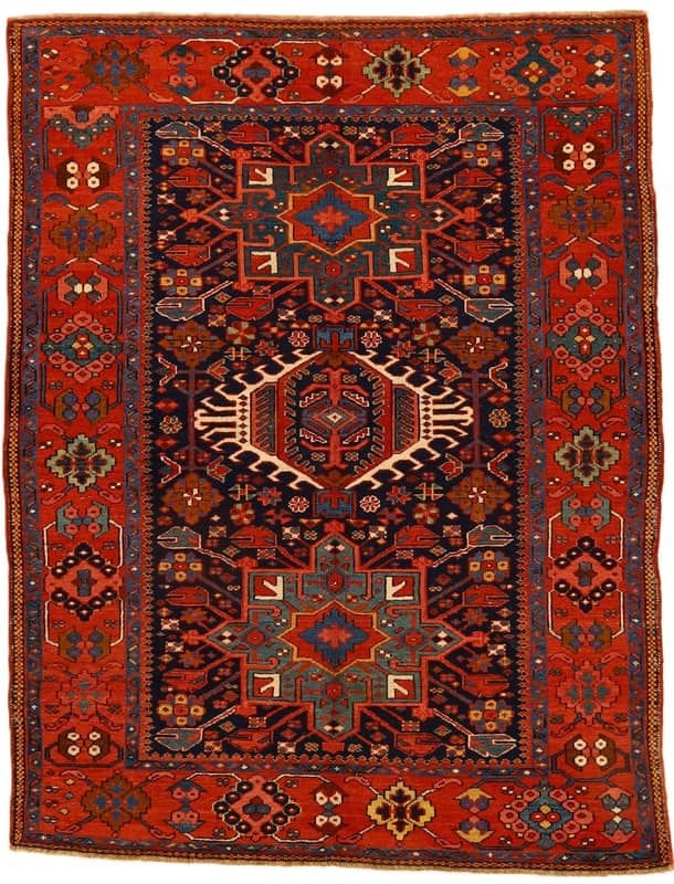 Antique Heriz Carpet  192x150 - Image 1