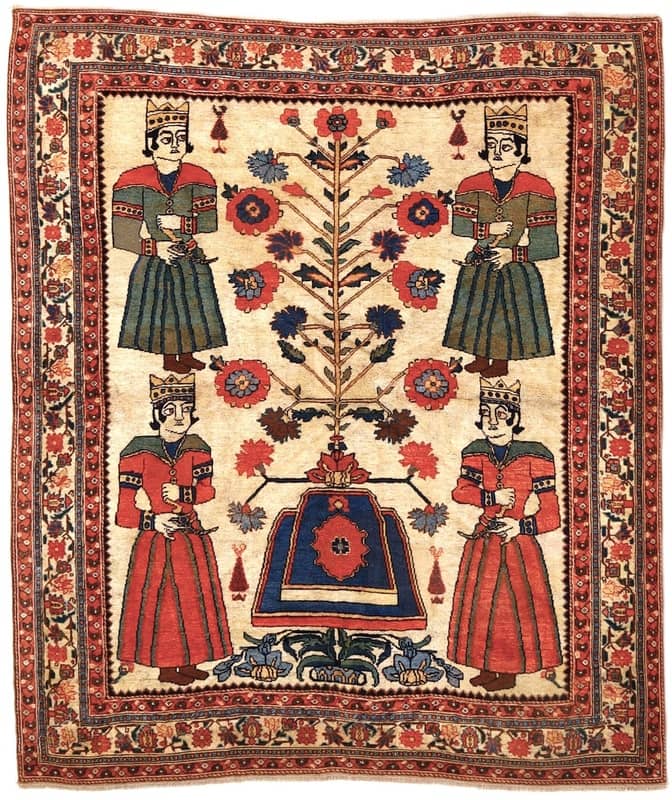 Malayer Antique Carpet 174x152 - Image 1