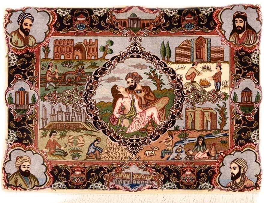 Tabriz 50 Raj Teppich 97x71 - Image 1