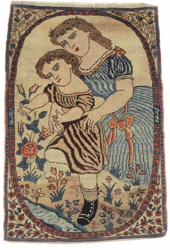 Bakhtiar Antik Teppich 90x61 - Image 1