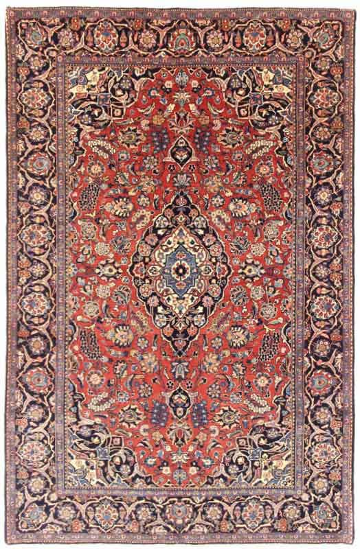 Antique Keschan Carpet 201x135 - Image 1
