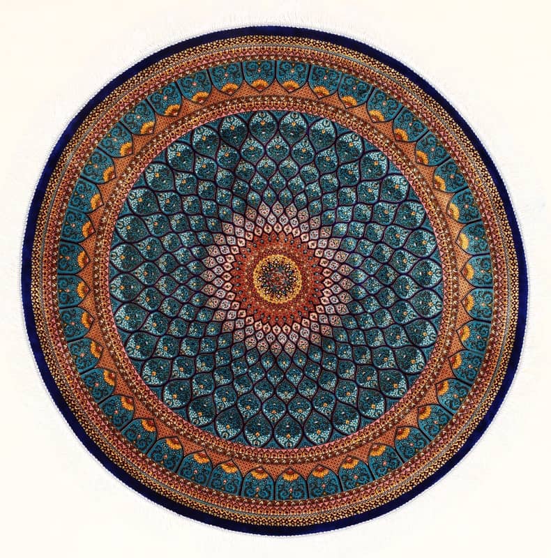 Ghom Geometric design Teppich 150x150_0