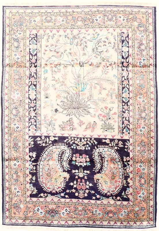 Antique Ghom  Silk Carpet 178x123 - Image 1