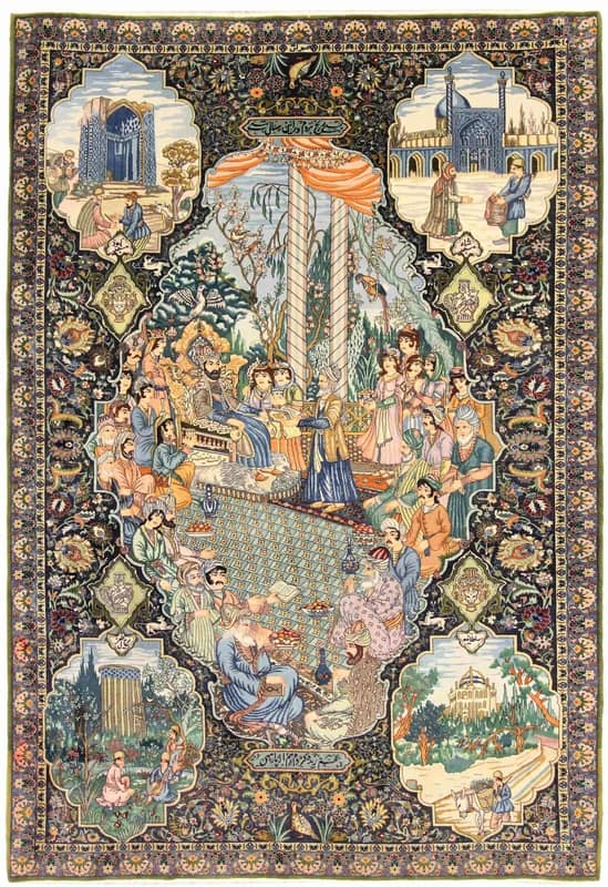 Tabriz Alt Teppich 255x185 - Image 1
