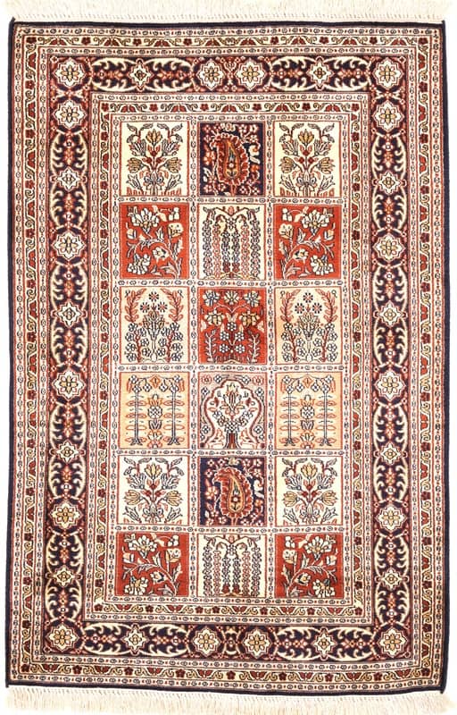 Kashmir Seide Teppich 124x82_0