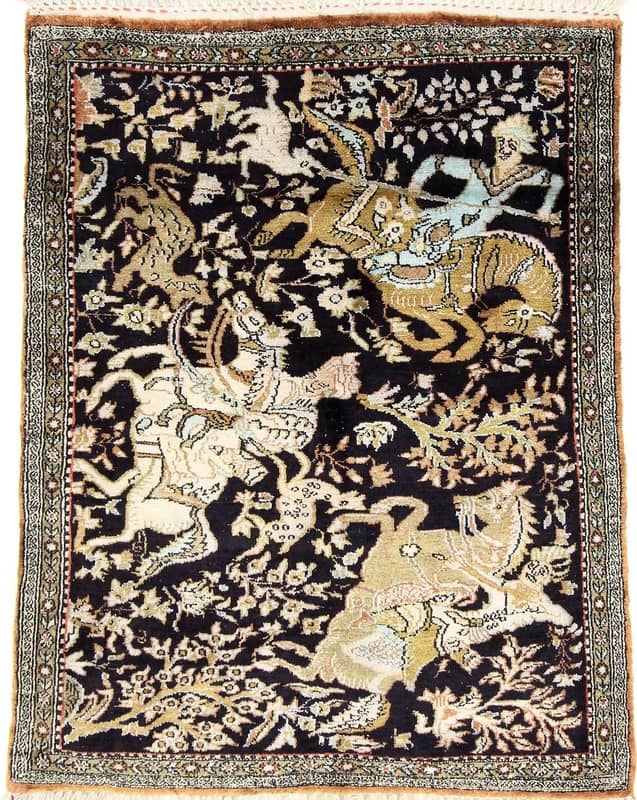 Ghom Seide Teppich 72x56_0