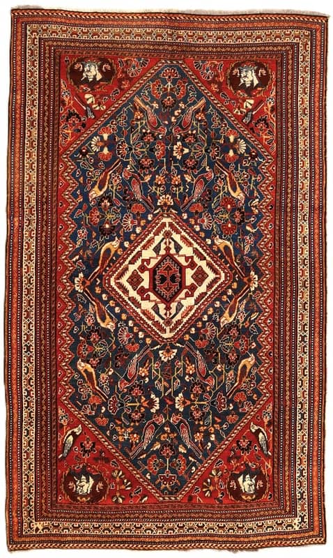 Antike Ghashai Teppich 243x145 - Image 1