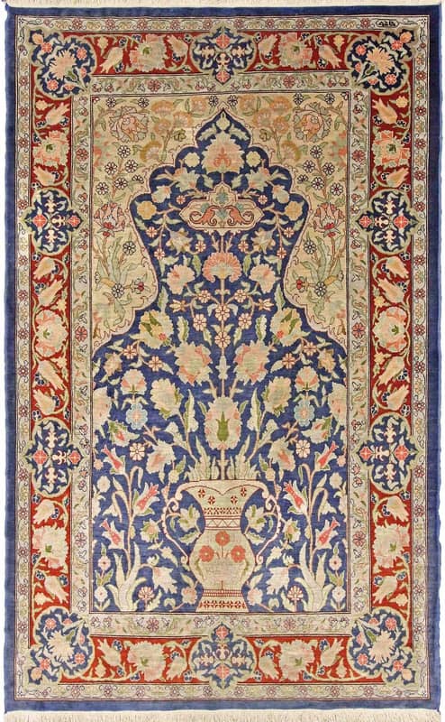 Antik Hereke Seide Teppich  110x68 - Image 1