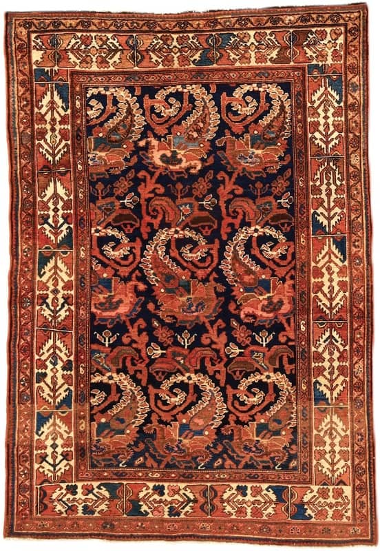 Antike  Malayer Teppich 188x130 - Image 1