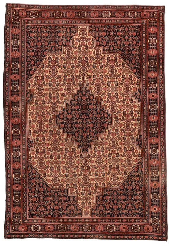 Antike Senneh Teppich 190x131 - Image 1