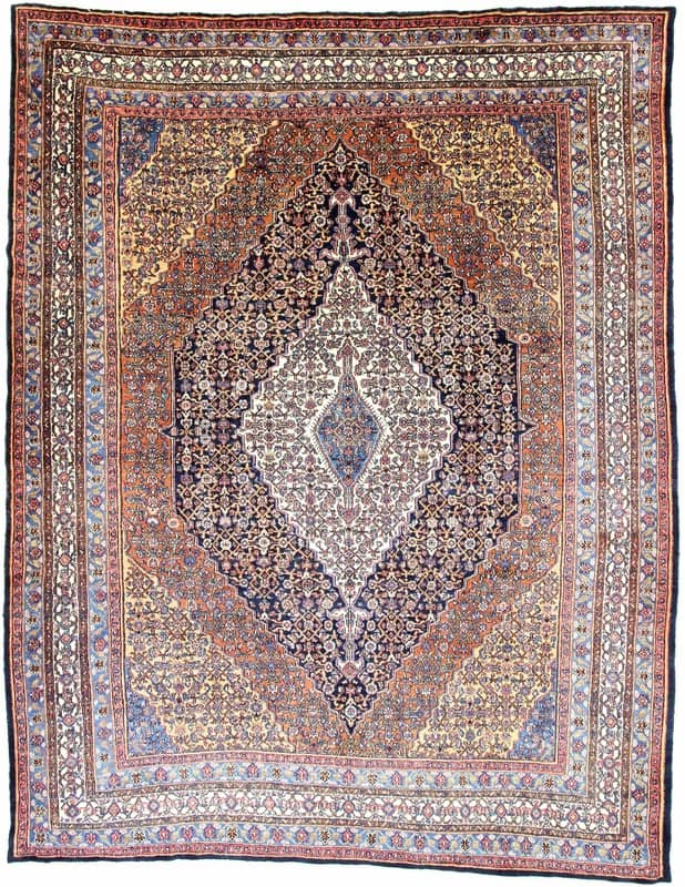 Bibikabad Antike Teppich 356x276 - Image 1