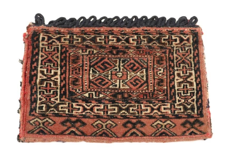 Antique  Bukhora  Carpet 46x33 - Image 1