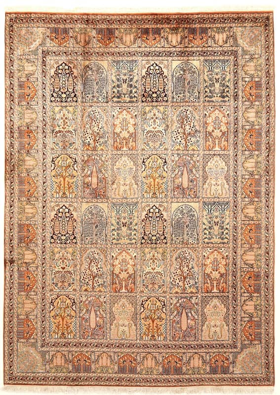 Kashmirseide Teppich  302x220 - Image 1