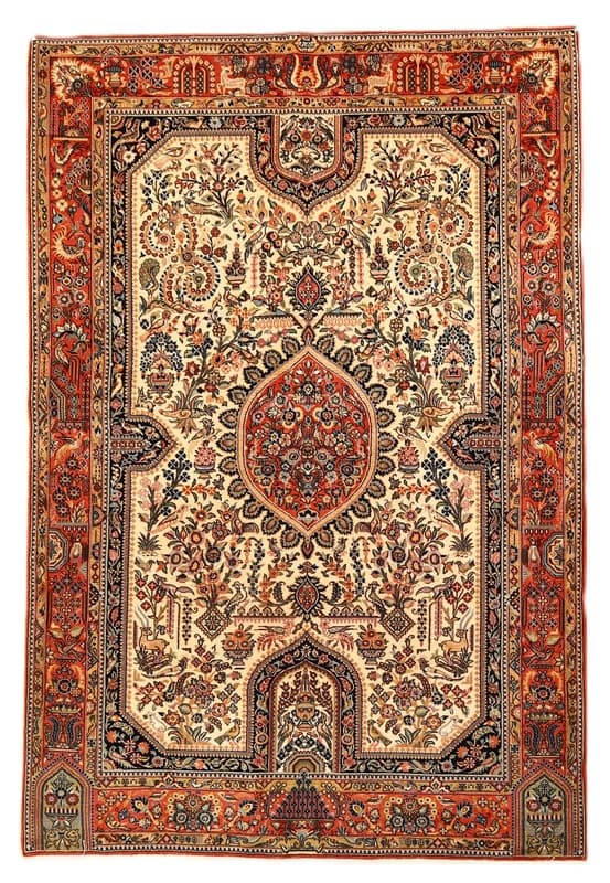 Antique Qum Jamshide Carpet  208x140 - Image 6
