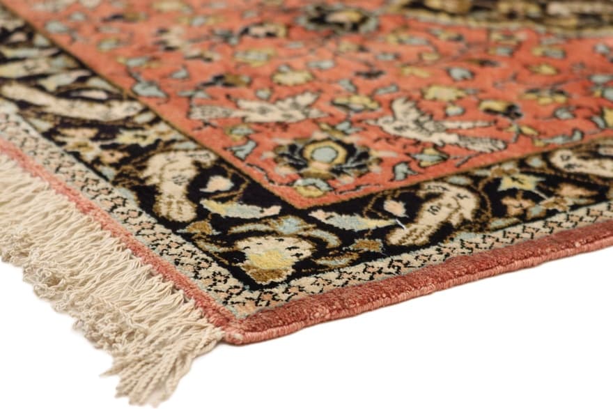 Qom Silk Carpet  80x60 - Image 6
