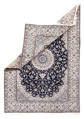 Nain 6 La -Teppich – dunkelblau handgewebt 297x206 - alternate view