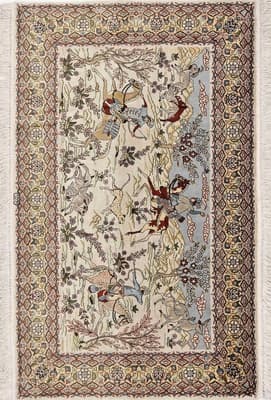 Hereke Seide Teppich 93x57 - alternate view