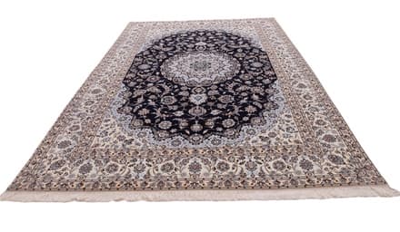 Nain 6 La -Teppich – dunkelblau handgewebt 378x257 - alternate view
