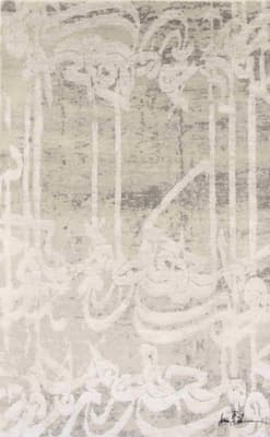 Modern Lotus Teppich handgewebt 243x151
