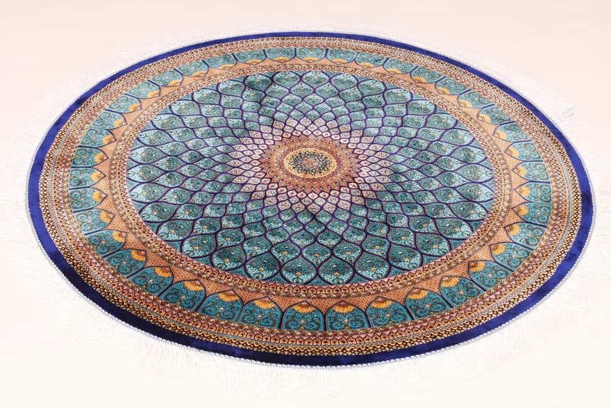 Ghom Geometric design Teppich 150x150_1