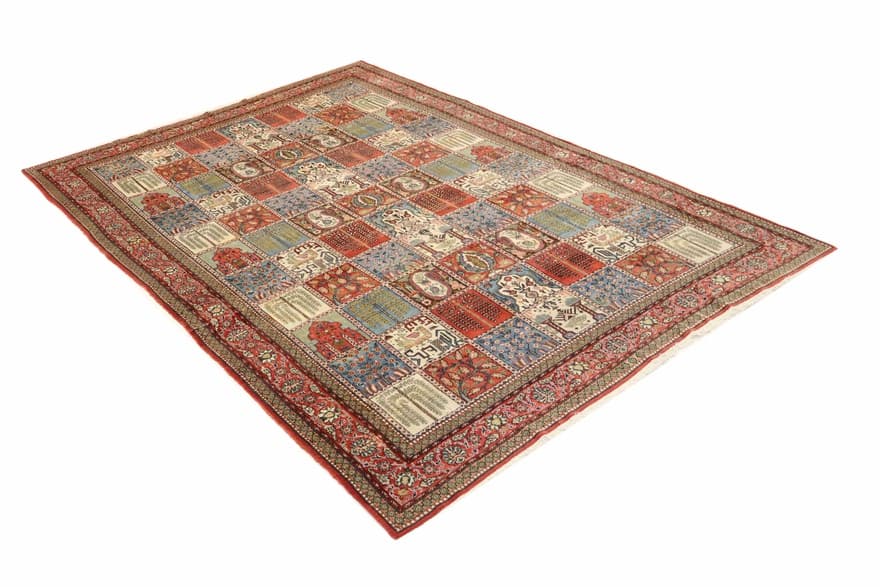 Handgeknüpfter Qom Antik-Perserteppich 337x214 cm_2