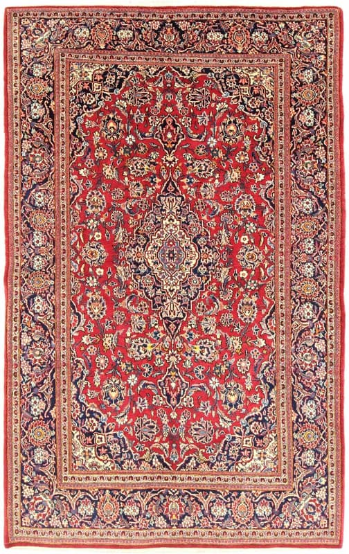 Keshan Old antique Carpet 214x131