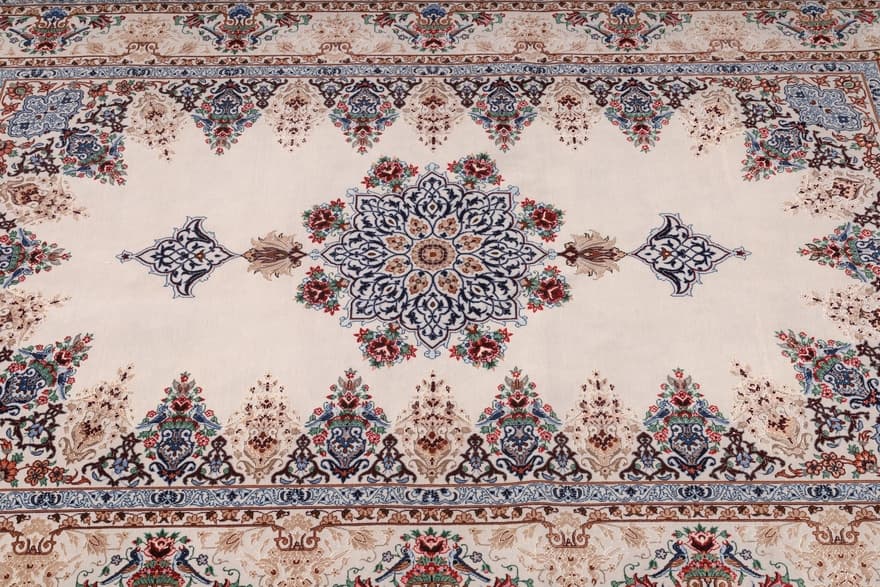 Isfahan Davari Seidenkette Teppich 203x130