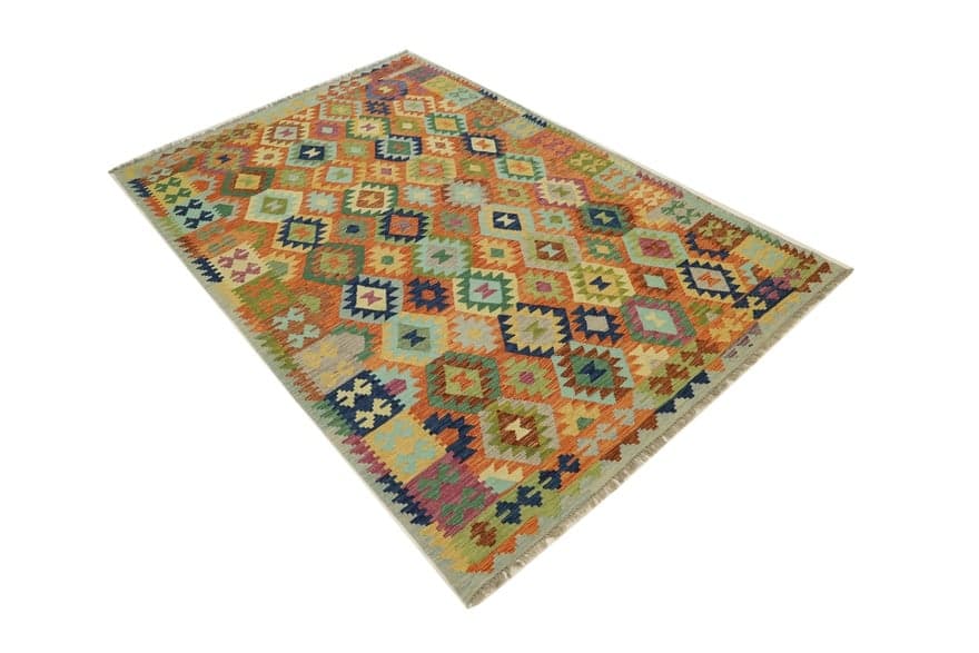 Afghan Kelim Teppich 298x195 - Image 4