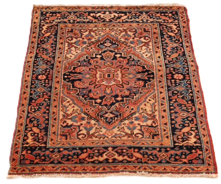 Antique Heriz Carpet  85x75 - Image 5