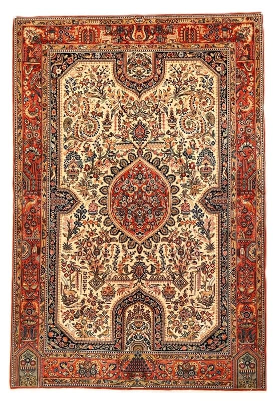 Antike Ghom  Jamshide Teppich 208x140 - Image 6