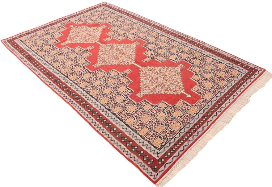 Kelim Senneh Teppich 230x145 - Image 3