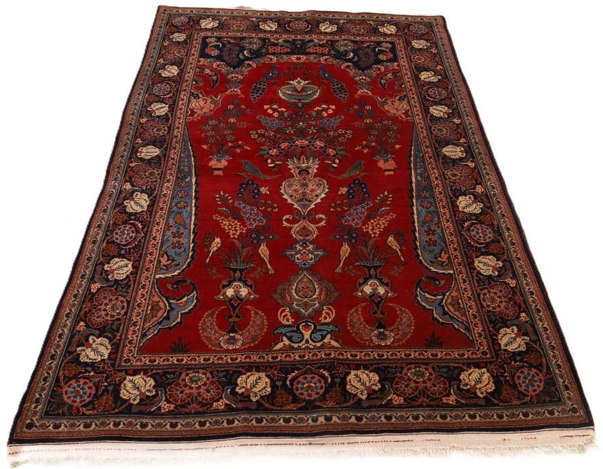 Antik  Kashan Teppich 197x127 - Image 3