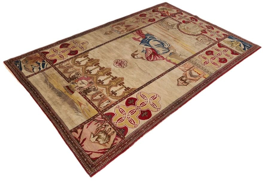 Antique Kerman Carpet  217x138 - Image 2