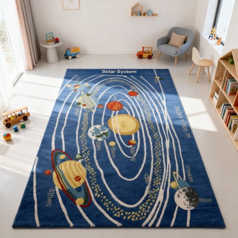 Kids Space  Solar System & Planets Design Carpet  242x170 - Image 2