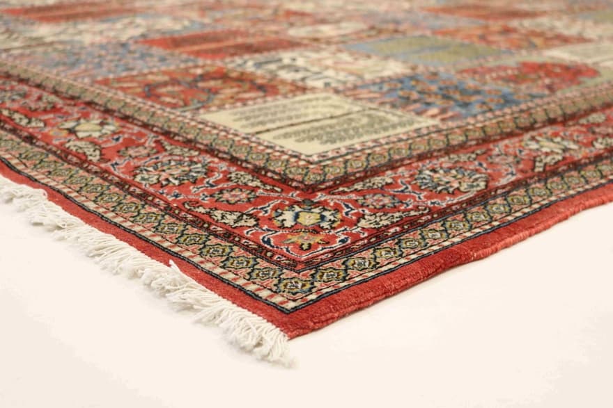 Handgeknüpfter Qom Antik-Perserteppich 337x214 cm