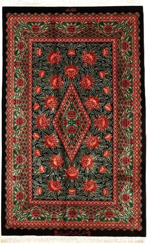 Ghom  Mahmoud Rajabi design seide Teppich 125x78