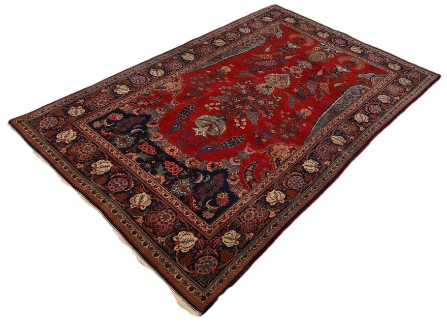 Antik  Kashan Teppich 197x127 - Image 5