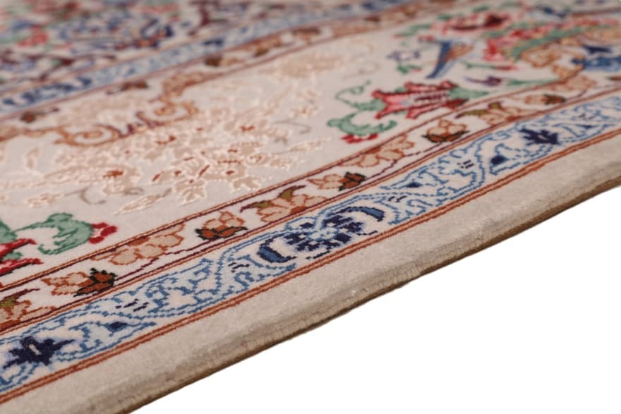 Isfahan Davari Seidenkette Teppich 203x130