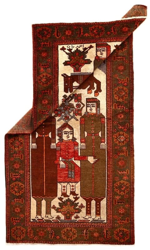 Antike   Baluch Teppich 210x108 - Image 4