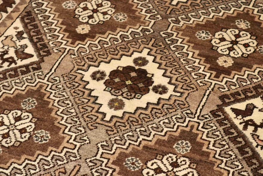 Handgeknüpfter Authentischer Qashqai-Teppich 234x133 cm
