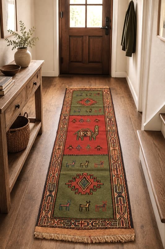 Kilim Fars Carpet  180x62 - Image 2
