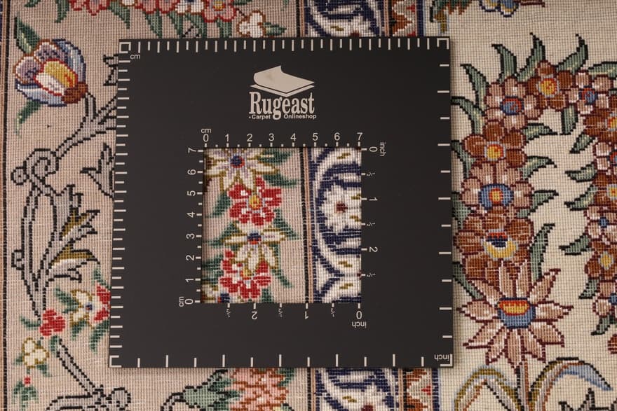Isfahan Mausori Seidenkette Teppich  195x131
