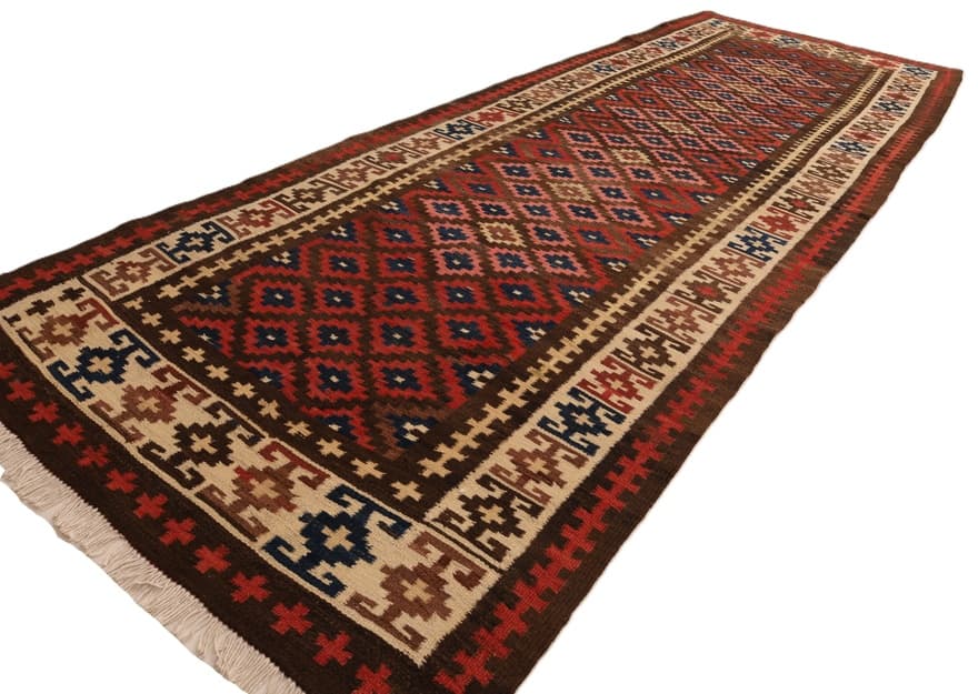 Antike Kelim  Fars Teppich  316x118 - Image 4