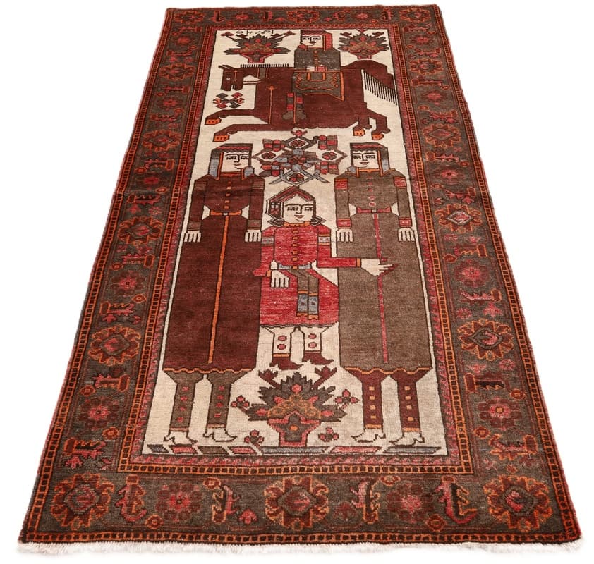 Antike   Baluch Teppich 210x108 - Image 3