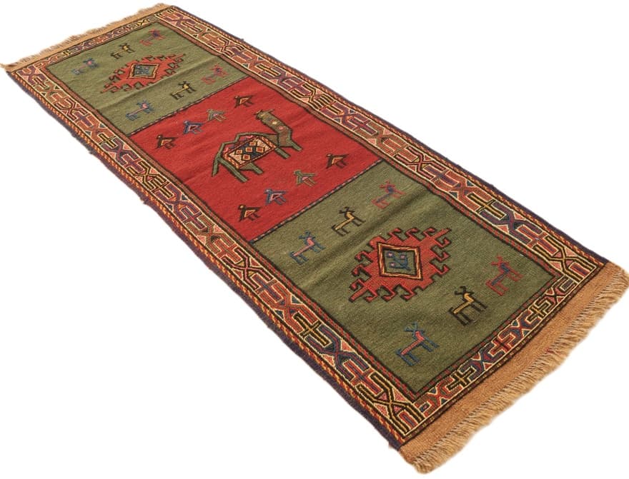 Kilim Fars Carpet  180x62 - Image 4