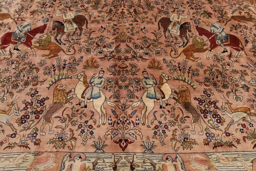 Antique Agra Carpet  573x369 - Image 4