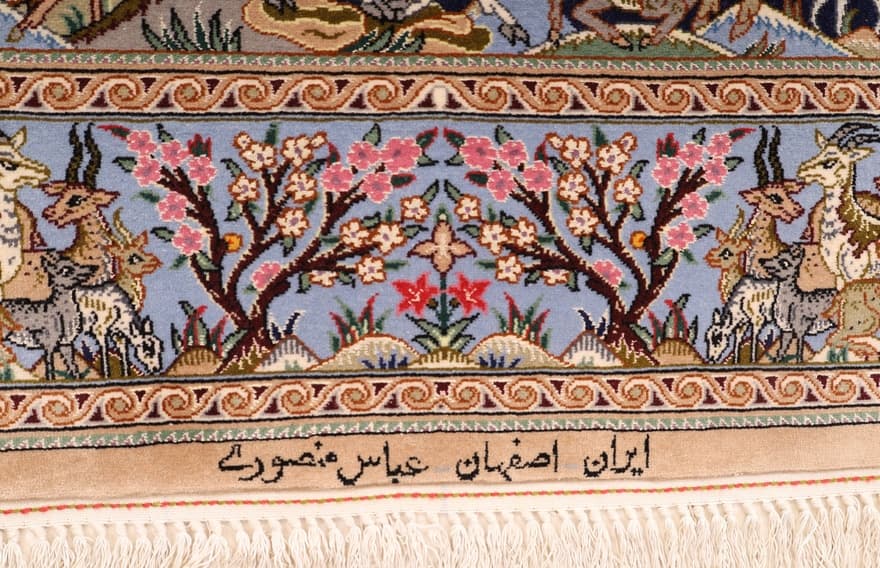 Isfahan Mansori Silknkette Carpet  151x102 - Image 5